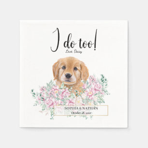 Golden Retriever Dog Wedding Cocktail Napkins Servet