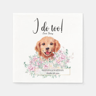 Golden Retriever Dog Wedding Cocktail Napkins Servet