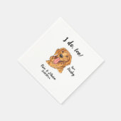 Golden Retriever Dog Wedding Cocktail Napkins Servet (Hoek)