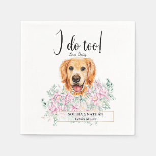 Golden Retriever Dog Wedding Cocktail Napkins Servet