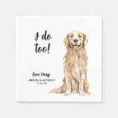 Golden Retriever Dog Wedding Servet (Voorkant)