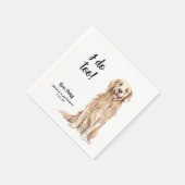 Golden Retriever Dog Wedding Servet (Hoek)