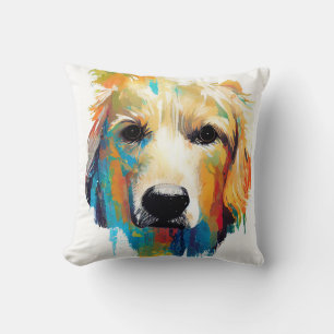 Golden Retriever Dog Wild Natuur Dierenschilderij Kussen