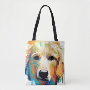 Golden Retriever Dog Wild Natuur Dierenschilderij Tote Bag