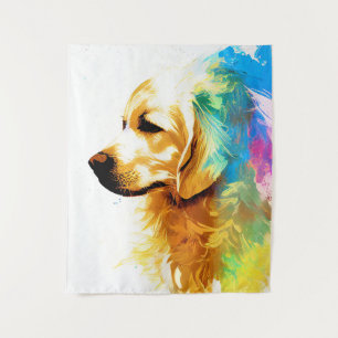 Golden Retriever Dog Wild Natuur Dierenschilderij Wandkleed