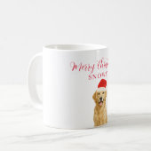 Golden Retriever Dog with Santa Hat Christmas Koffiemok (Voorkant links)