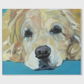 Golden Retriever Dog Wrapping Paper Cadeaupapier (Vlak)