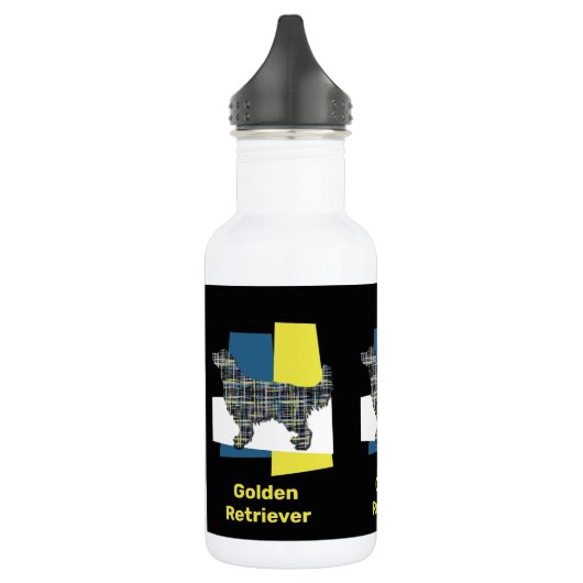 Golden Retriever Dog Yellow & Blue Grid Waterfles (Links)