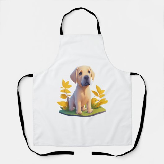 Golden Retriever Doggo Leuke Digitale Chibi Schort (Voorkant)