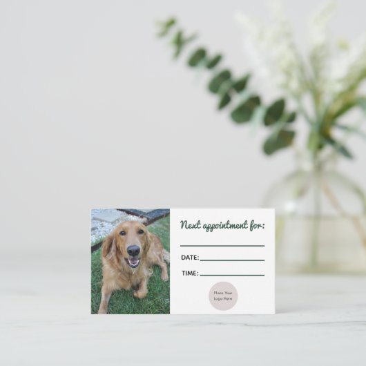 Golden Retriever Doggy Vet Enclosure Kaart (Staand voorkant)