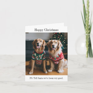 Golden Retriever Dogs Kerst Kaart