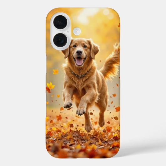Golden Retriever draait in de herfst Bossen Case-Mate iPhone Case (Achterkant)