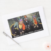 Golden Retriever Dragons Meddle Niet Rechthoekige Sticker (Envelop)