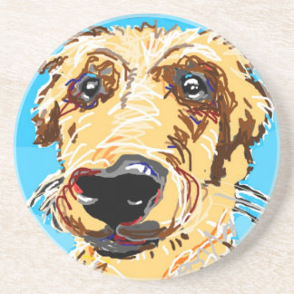 Golden Retriever Drawing Zandsteen Onderzetter