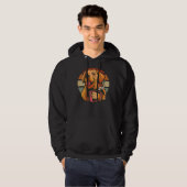 Golden Retriever Drink Coffee Dog Retro  Hoodie (Voorkant volledig)