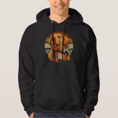 Golden Retriever Drink Coffee Dog Retro  Hoodie (Voorkant)
