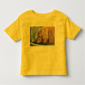 Golden Retriever drink van buiten fontein Kinder Shirts (Voorkant)