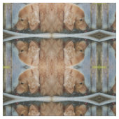Golden Retriever drink van de fontein Stof (Swatch)