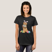 Golden Retriever Easter Day Bunny Eggs Easter Cost T-shirt (Voorkant volledig)