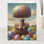 Golden Retriever Easter Eggs Kaart (Voorkant)