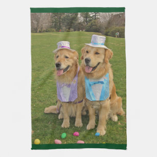 Golden Retriever Easter Hunt Theedoek