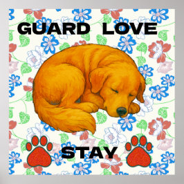 Golden Retriever, een citaat Poster