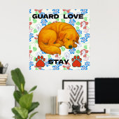 Golden Retriever, een citaat Poster (Thuiskantoor)