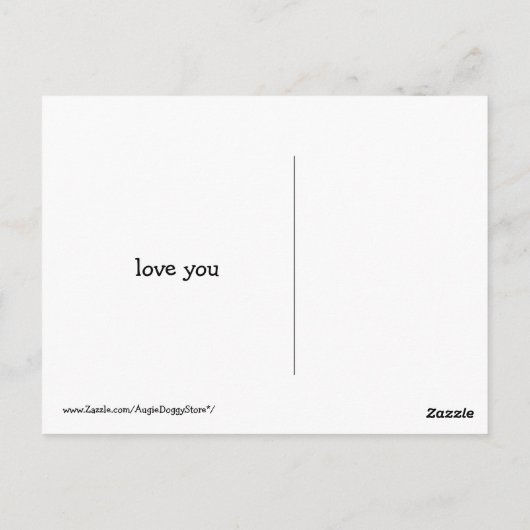 Golden Retriever Een huis is nooit meer een eenzam Briefkaart (Achterkant)