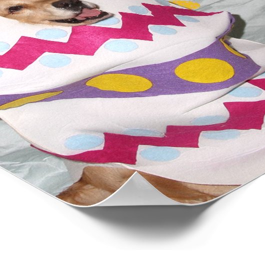 Golden Retriever Eggstramal Easter Bunny Poster (Hoek)