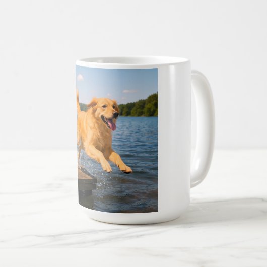 Golden Retriever Elegant Coffee Mok (Voorkant rechts)