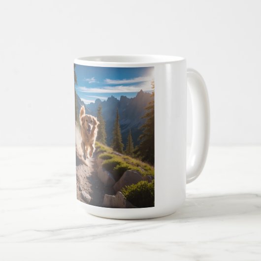 Golden Retriever Elegant Coffee Mok (Voorkant rechts)