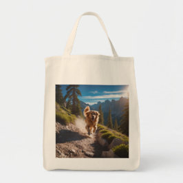 Golden Retriever Elegant Grocery Canvas tas