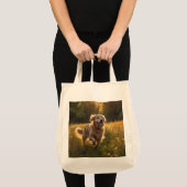 Golden Retriever Elegant Grocery Tote Bag (Voorkant (product))