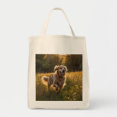 Golden Retriever Elegant Grocery Tote Bag (Voorkant)