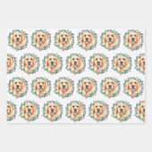 Golden Retriever Elegant Hondenkerst Inpakpapier Vel (Voorkant)