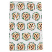 Golden Retriever Elegant Hondenkerst Medium Cadeauzakje (Voorkant)