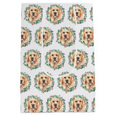 Golden Retriever Elegant Hondenkerst Medium Cadeauzakje (Achterkant)
