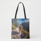 Golden Retriever Elegant Schouder Canvas tas (Voorkant)