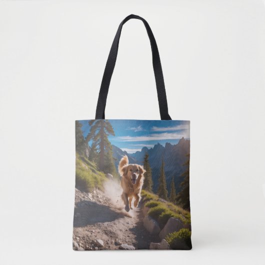 Golden Retriever Elegant Schouder Canvas tas (Voorkant)
