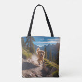 Golden Retriever Elegant Schouder Canvas tas (Achterkant)