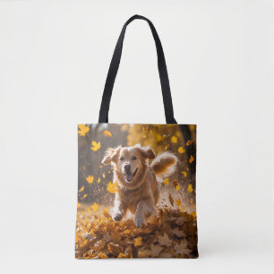 Golden Retriever Elegant Schouder Canvas tas