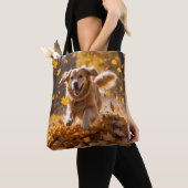 Golden Retriever Elegant Schouder Canvas tas (Dichtbij)