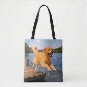 Golden Retriever Elegant Schouder Tas (Voorkant)