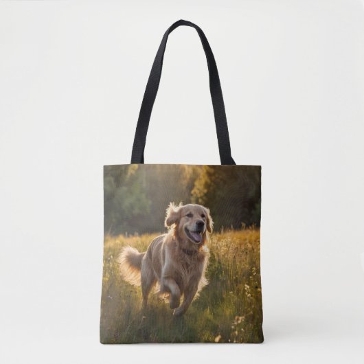 Golden Retriever Elegant Shoulder Tote Bag (Voorkant)