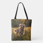 Golden Retriever Elegant Shoulder Tote Bag (Achterkant)