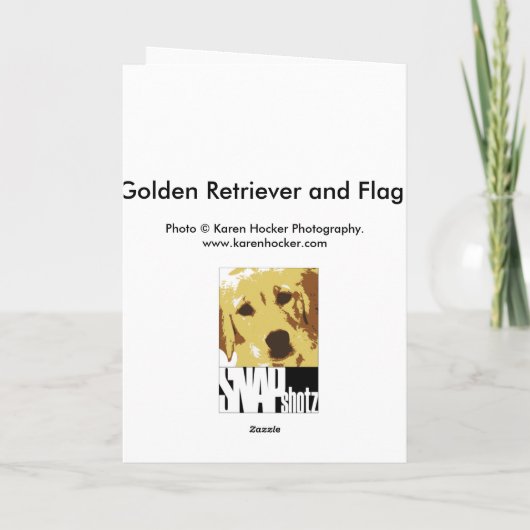 Golden retriever en Amerikaanse Vlag Kaart (Achterkant)