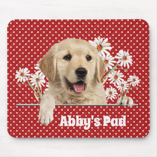 Golden Retriever en Daisies Muismat (Voorkant)