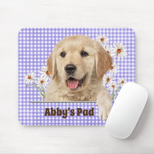 Golden Retriever en Daisies Muismat (Met muis)