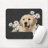 Golden Retriever en Daisies Muismat (Met muis)