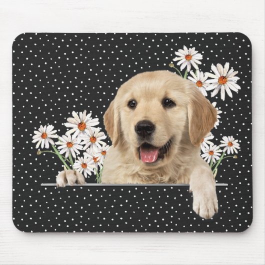 Golden Retriever en Daisies Muismat (Voorkant)